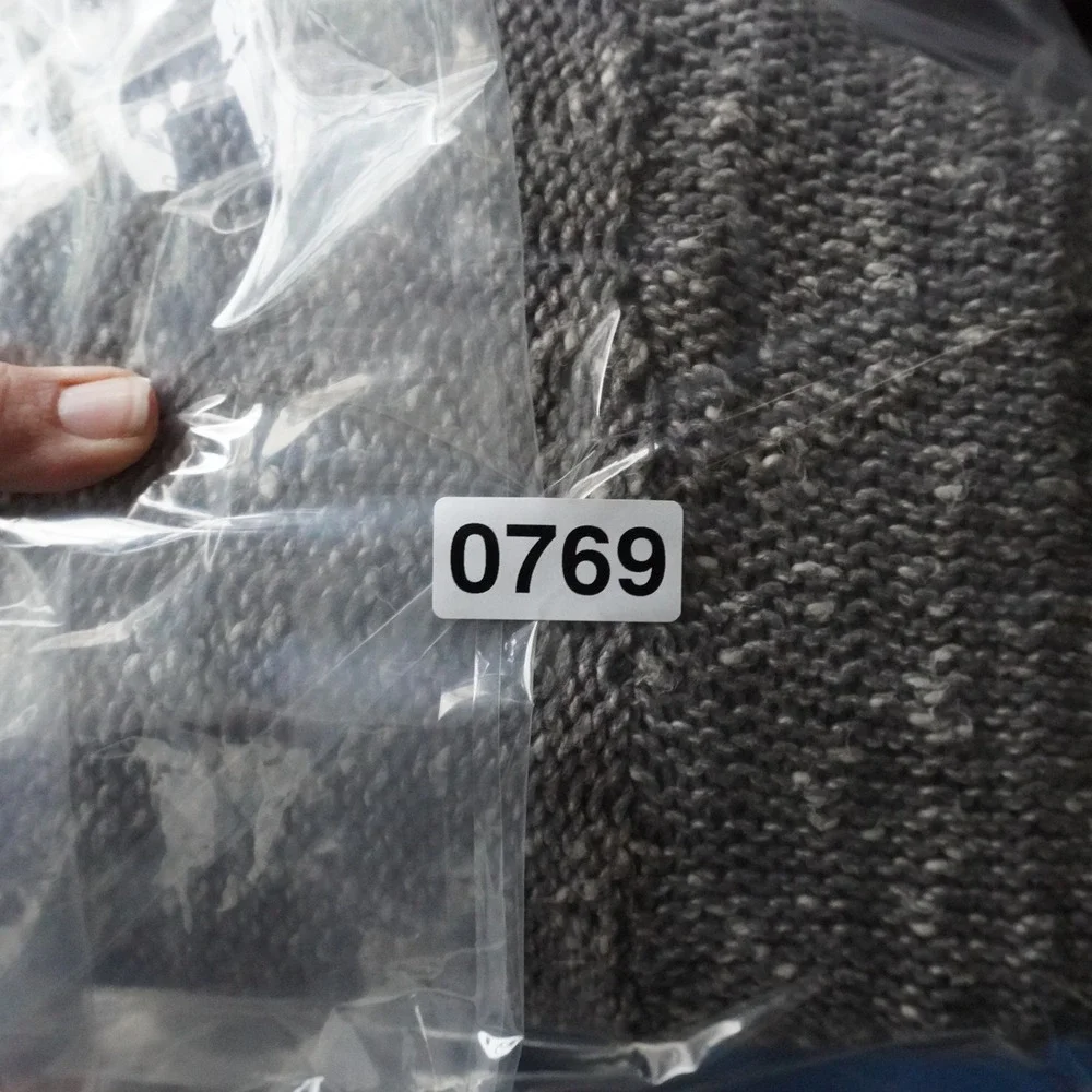 Helmut Lang Grey Marled Cotton Linen V-Neck High-Low Knit Sweater Size P - Picture 11 of 11